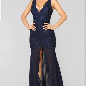 Formal Evening Wedding Prom Long Lace Gown